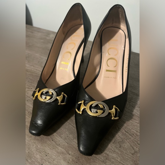 Gucci - Zumi Mid Heel Leather Pump - Picture 1 of 16